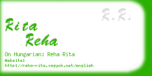 rita reha business card